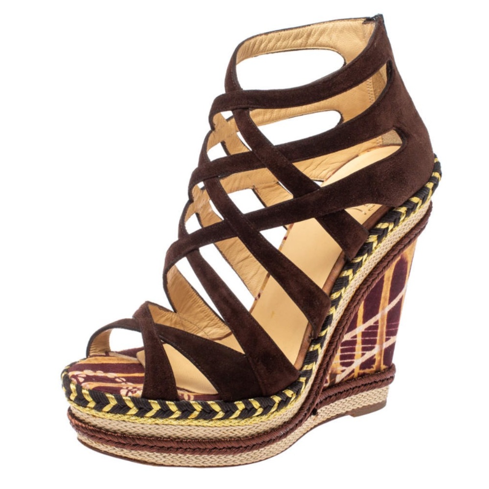 Christian Louboutin Tosca espadrilles wedges RETAIL 995